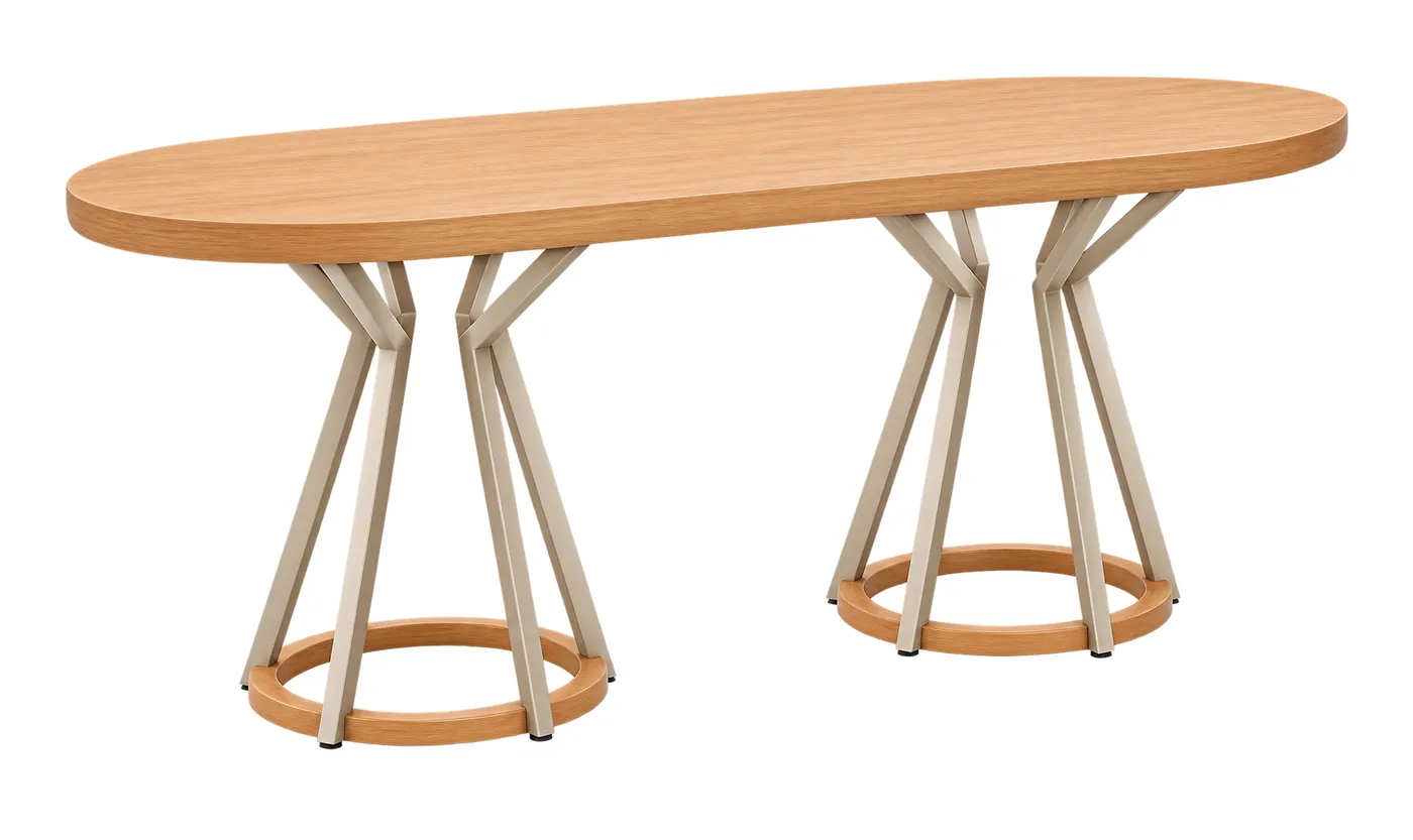 Mesa Ovalada Arezzo Rosa Morada